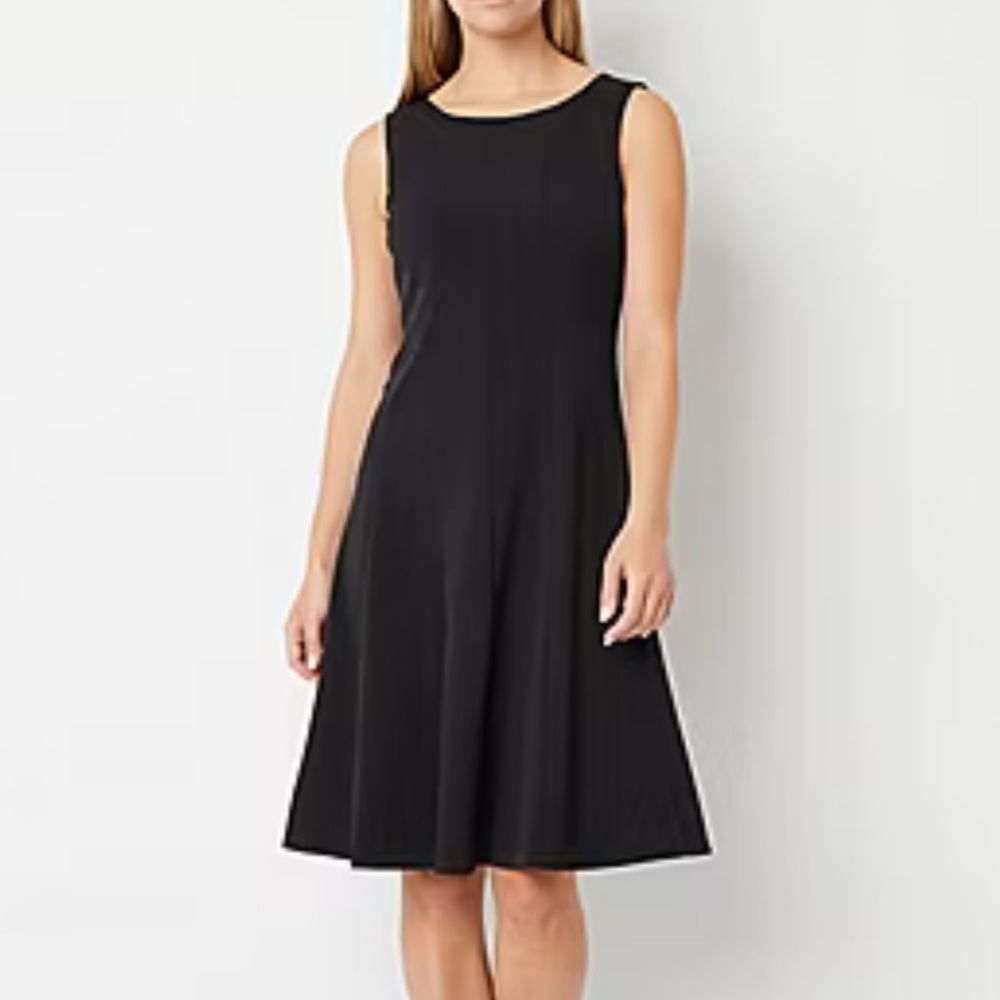 Black Label by Evan Picone Sleeveless Midi Dress